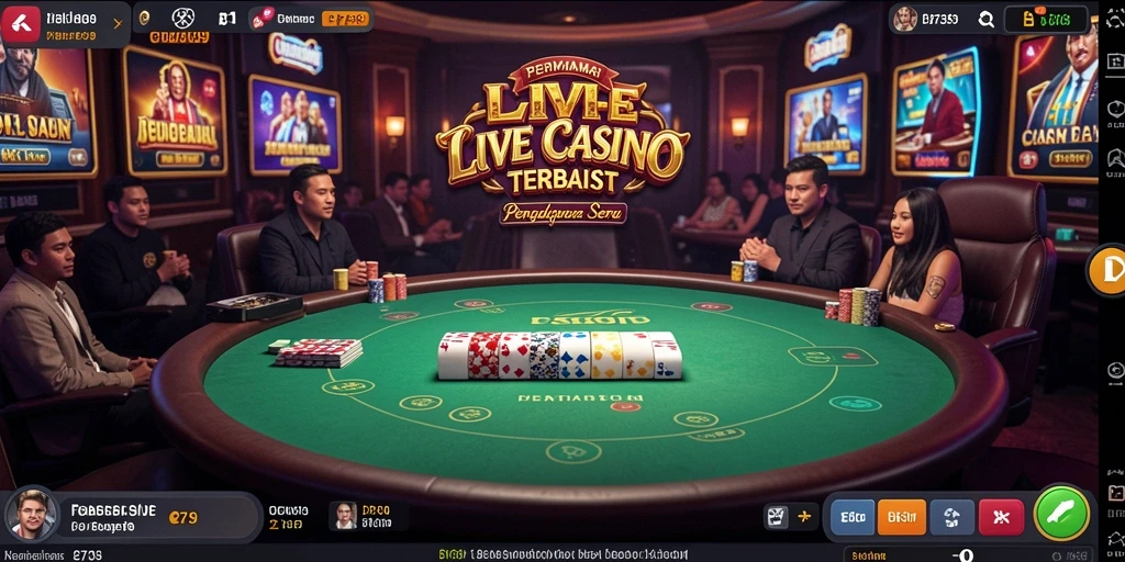 Screenshot gameplay Live Casino 2739 yang menampilkan dealer profesional.