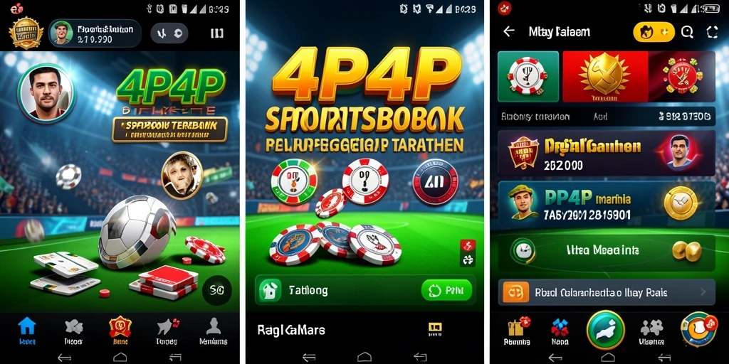Screenshots menampilkan gameplay menarik dari aplikasi Sportsbook 4P4P.