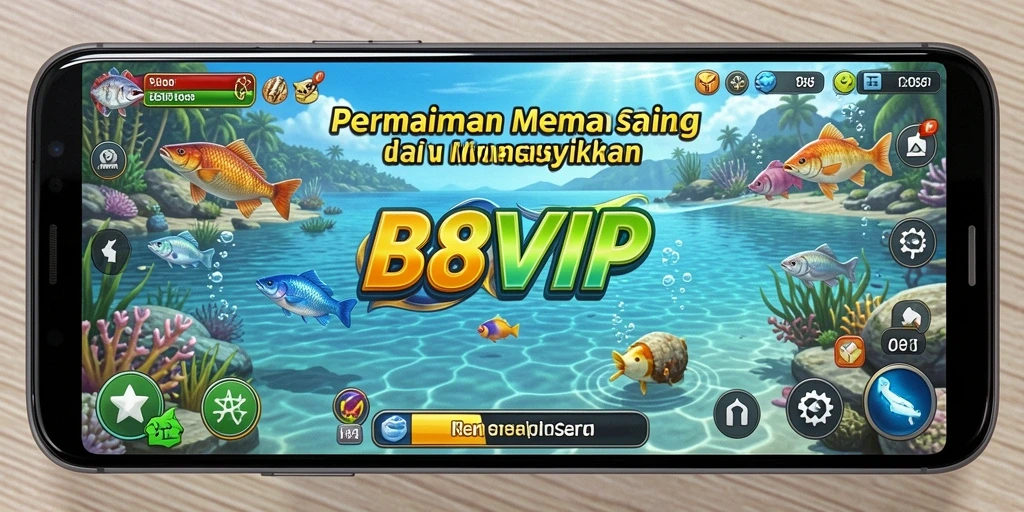 Tampilan gameplay B8VIP dengan aksi memancing yang seru dan mendebarkan.