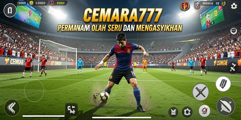 Tampilan gameplay seru di CEMARA777 yang penuh aksi olahraga.