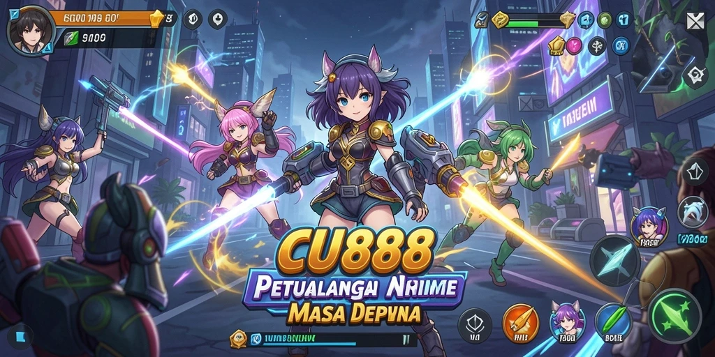 Tangkapan layar gameplay <strong>CU888</strong> menunjukkan pertarungan seru di dunia anime.